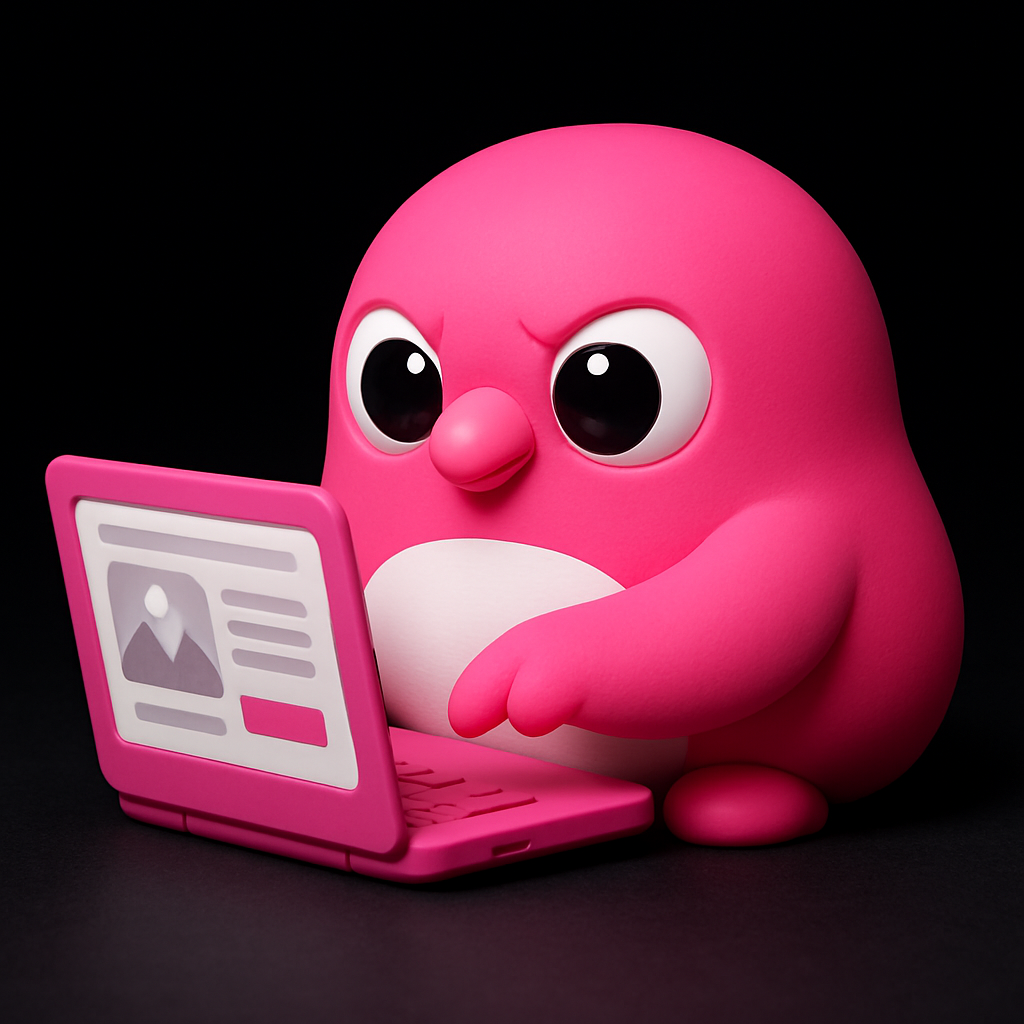 Pidge typing on laptop